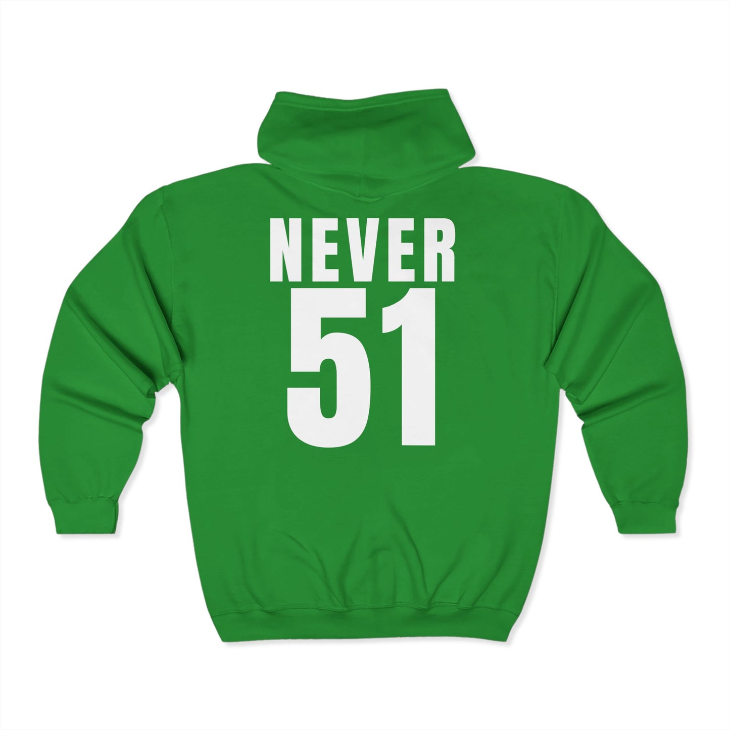 Never51 Full Zip Hoodie (Print on Back)