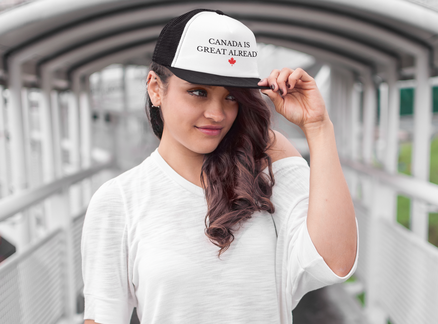 Canada Is Great Already Maple Leaf MeshBack Cap