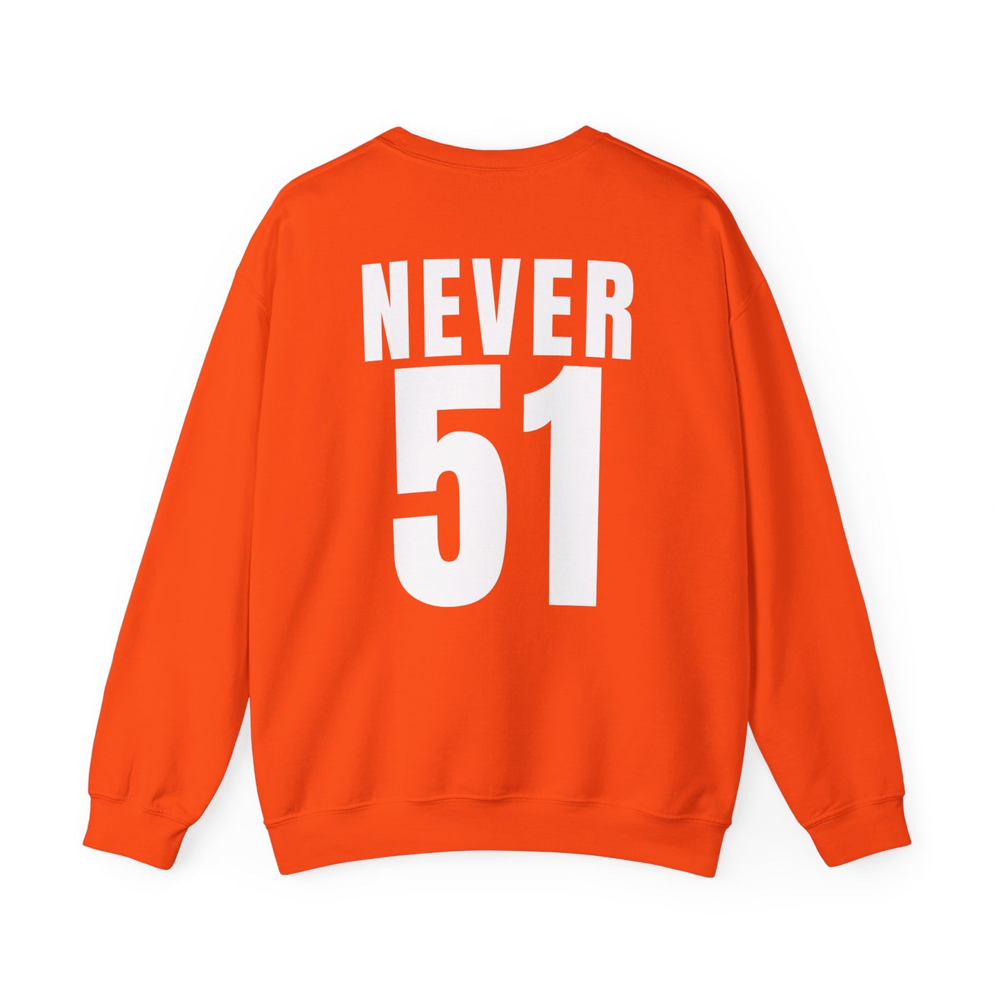 Maple Leaf Never51 Crewneck Sweatshirt (Print on Back)