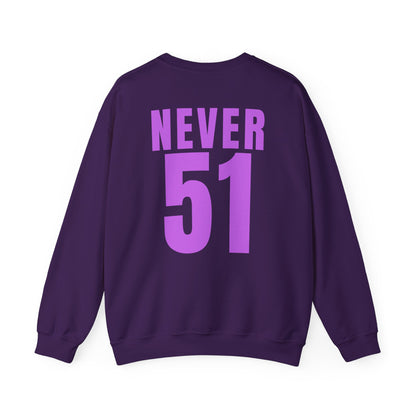 Maple Leaf Never51 Crewneck Sweatshirt (Print on Back)