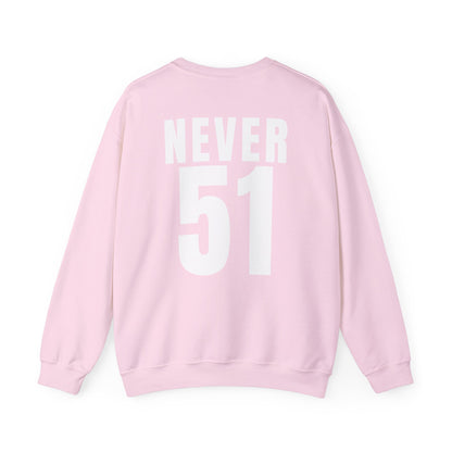 Maple Leaf Never51 Crewneck Sweatshirt (Print on Back)